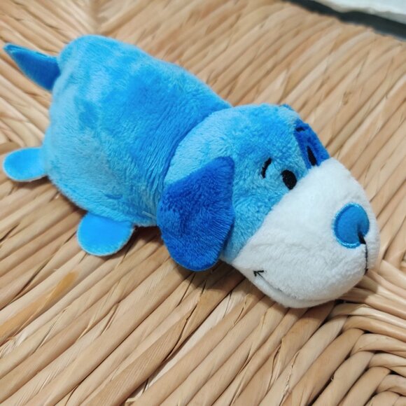 Flipazoo Cat Dog Plush Pink Striped Kitty Blue Puppy Reversible 6" Jay Play Cute - Picture 2 of 10